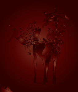 Another transformation of the Mad Moose after I discovered the effects of Adobe Illustrator and began my free trial (which kept me up until 3 am one night).