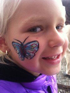 More butterflies. She also got a sloth on  her hand.