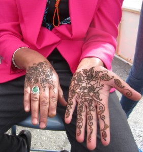 She was explaining to me how mendhi is used--especially during this month in her home country of Nepal to give girls good luck in finding a husband. Glad to help!