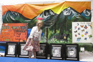 Sarah Glaser face painting and henna Moose Pass