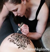 Sarah Glaser maternity henna Anchorage Alaska body art